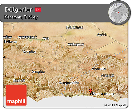 Satellite Panoramic Map of Dülgerler