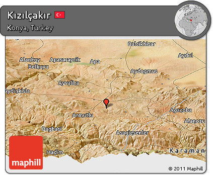 Satellite Panoramic Map of Kızılçakır