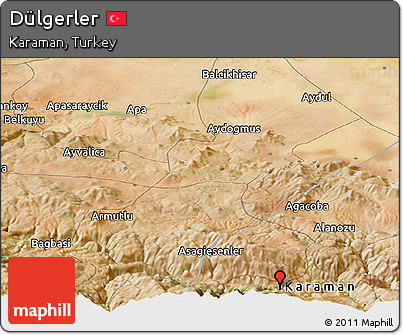 Satellite Panoramic Map of Dülgerler