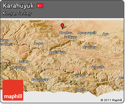 Satellite Panoramic Map of Karahüyük