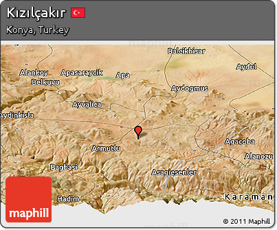 Satellite Panoramic Map of Kızılçakır