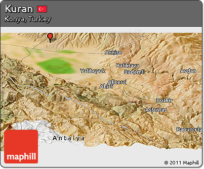 Satellite Panoramic Map of Kuran