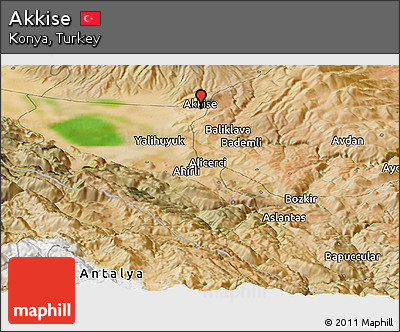 Satellite Panoramic Map of Akkise
