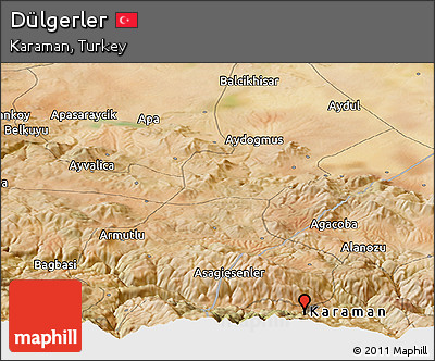 Satellite Panoramic Map of Dülgerler