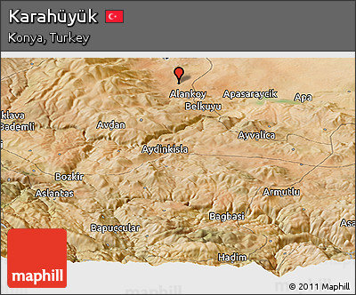 Satellite Panoramic Map of Karahüyük