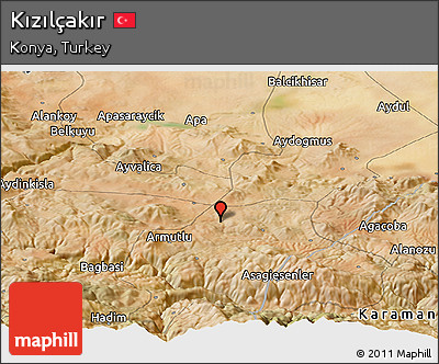 Satellite Panoramic Map of Kızılçakır