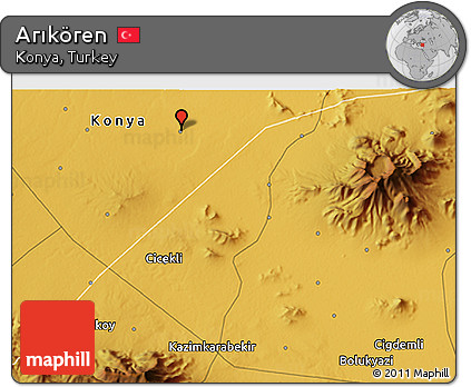 Physical 3D Map of Arıkören