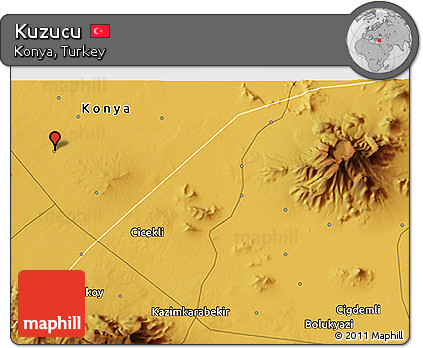 Physical 3D Map of Kuzucu