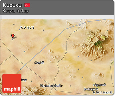 Satellite 3D Map of Kuzucu