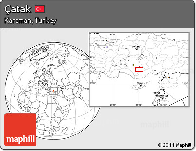 Blank Location Map of Çatak