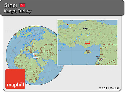 Savanna Style Location Map of Sinci