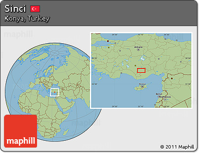 Savanna Style Location Map of Sinci