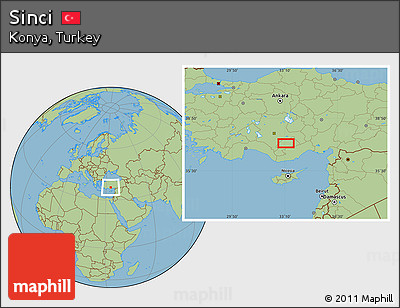 Savanna Style Location Map of Sinci