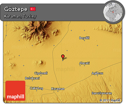 Physical Map of Göztepe