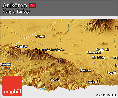 Physical Panoramic Map of Arıkören