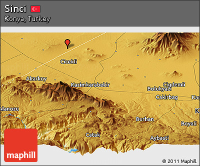 Physical Panoramic Map of Sinci