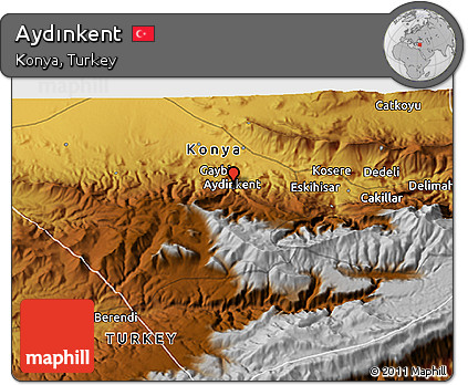 Physical 3D Map of Aydınkent