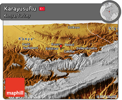 Physical 3D Map of Karayusuflu