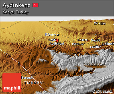 Physical 3D Map of Aydınkent
