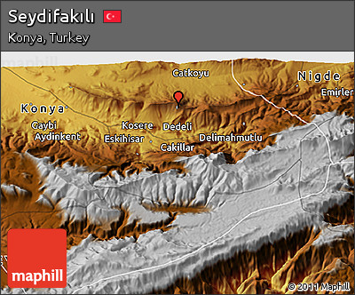 Physical 3D Map of Seydifakılı