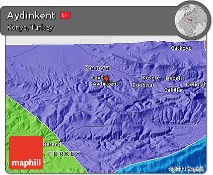 Political 3D Map of Aydınkent