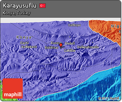 Political 3D Map of Karayusuflu
