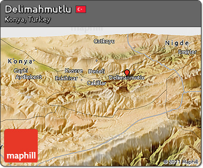 Satellite 3D Map of Delimahmutlu