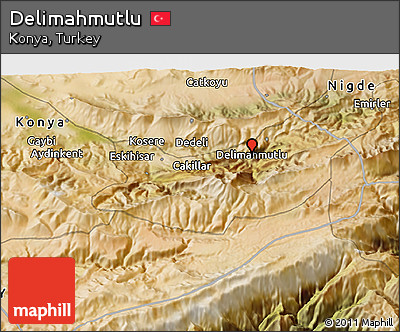 Satellite 3D Map of Delimahmutlu