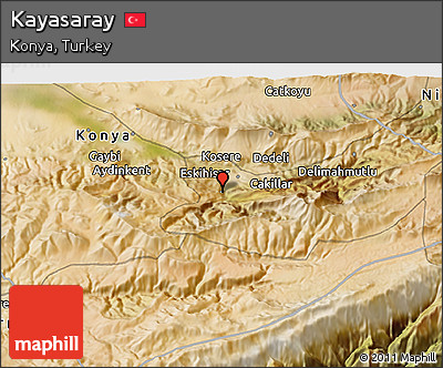 Satellite 3D Map of Kayasaray