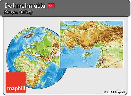 Physical Location Map of Delimahmutlu