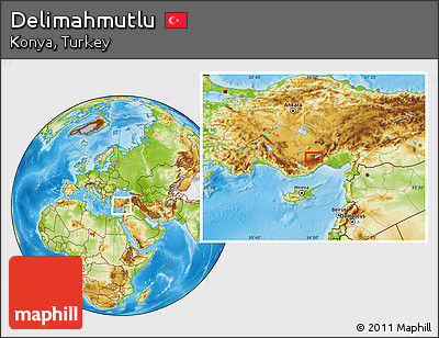 Physical Location Map of Delimahmutlu