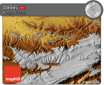 Physical Map of Dedeli