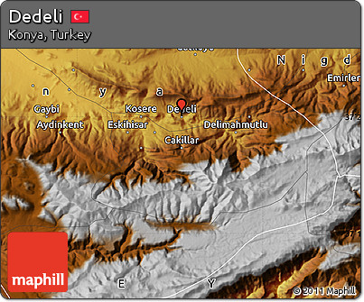 Physical Map of Dedeli