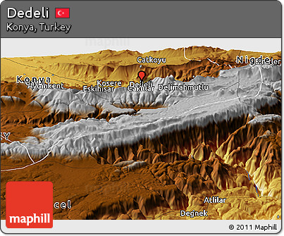 Physical Panoramic Map of Dedeli