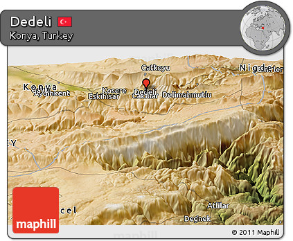 Satellite Panoramic Map of Dedeli