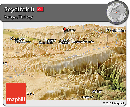 Satellite Panoramic Map of Seydifakılı