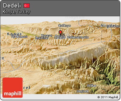 Satellite Panoramic Map of Dedeli