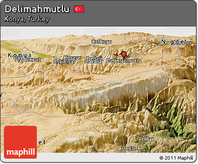Satellite Panoramic Map of Delimahmutlu