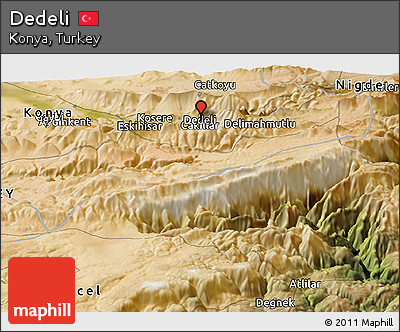 Satellite Panoramic Map of Dedeli