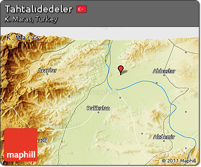 Physical 3D Map of Tahtalıdedeler