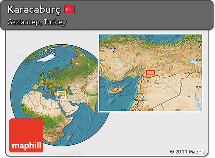 Satellite Location Map of Karacaburç