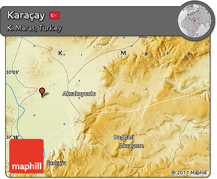 Physical Map of Karaçay