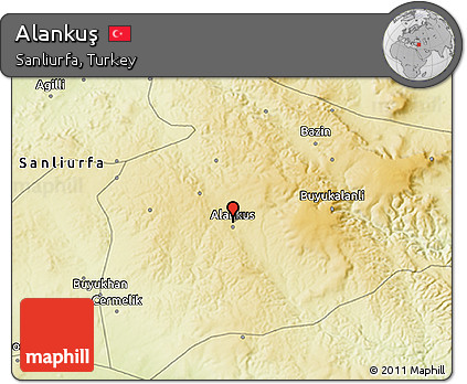 Physical 3D Map of Alankuş