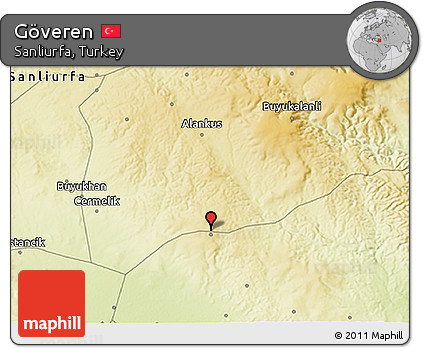 Physical 3D Map of Göveren