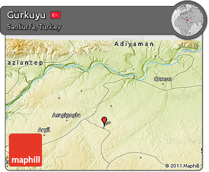 Physical 3D Map of Gürkuyu