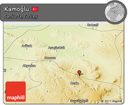 Physical 3D Map of Kamoğlu