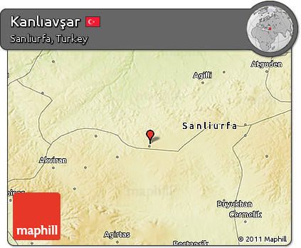 Physical 3D Map of Kanlıavşar