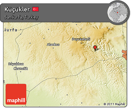 Physical 3D Map of Küçükler