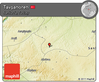 Physical 3D Map of Tavşanören