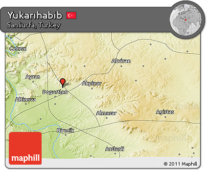 Physical 3D Map of Yukarıhabib